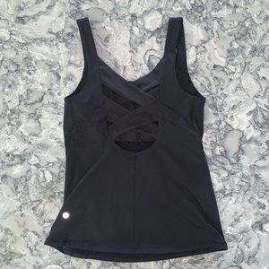 NWOT Black Lululemon Cut Out Tank